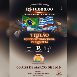 1º LEILÃO DIGITAL DO RODEIO INTERNCIONAL DE XANGRI-LÁ