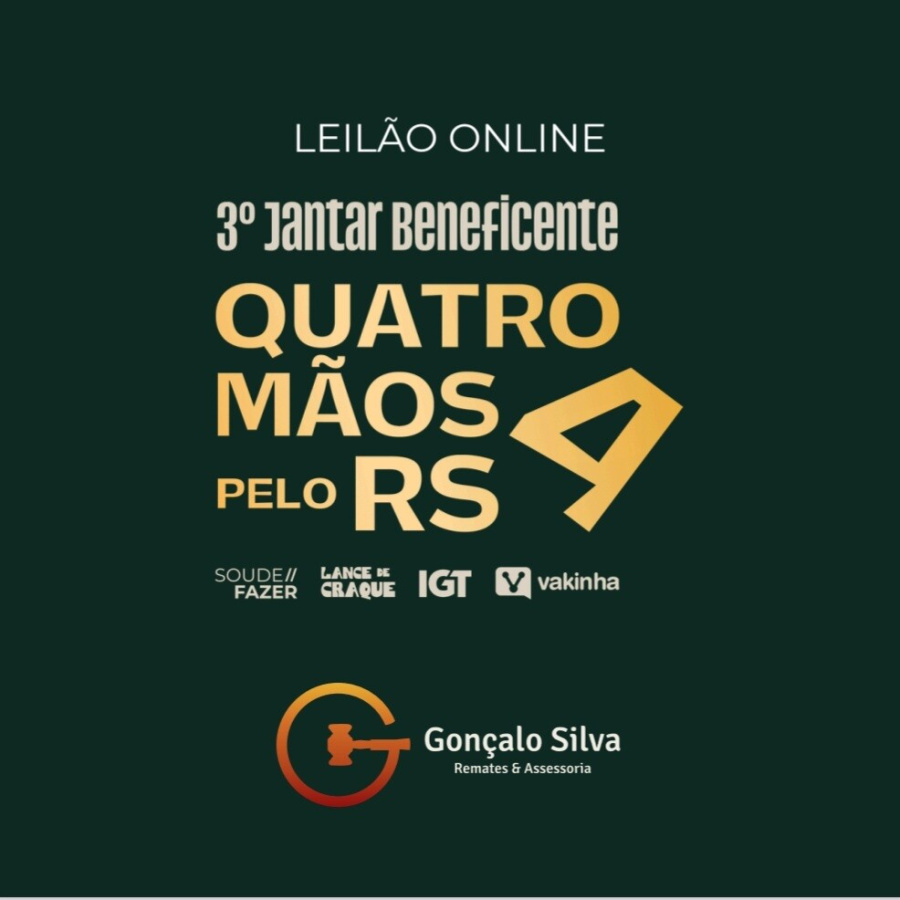 3º JANTAR BENEFICIENTE - QUATRO MÃOS PELO RS