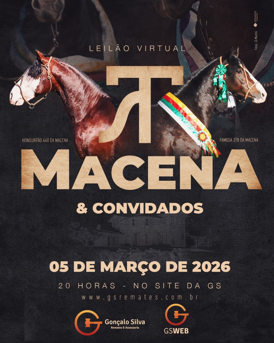 LEILÃO VIRTUAL CABANHA DA MACENA & CONVIDADOS 