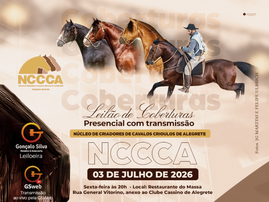 LEILÃO PRESENCIAL DE COBERTURAS NCCC DE ALEGRETE