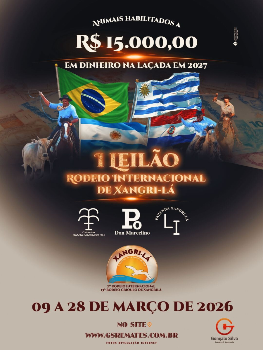 1º LEILÃO DIGITAL DO RODEIO INTERNCIONAL DE XANGRI-LÁ