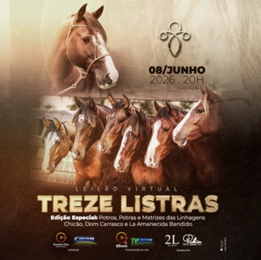 LEILÃO VIRTUAL CABANHA TREZE LISTRAS 