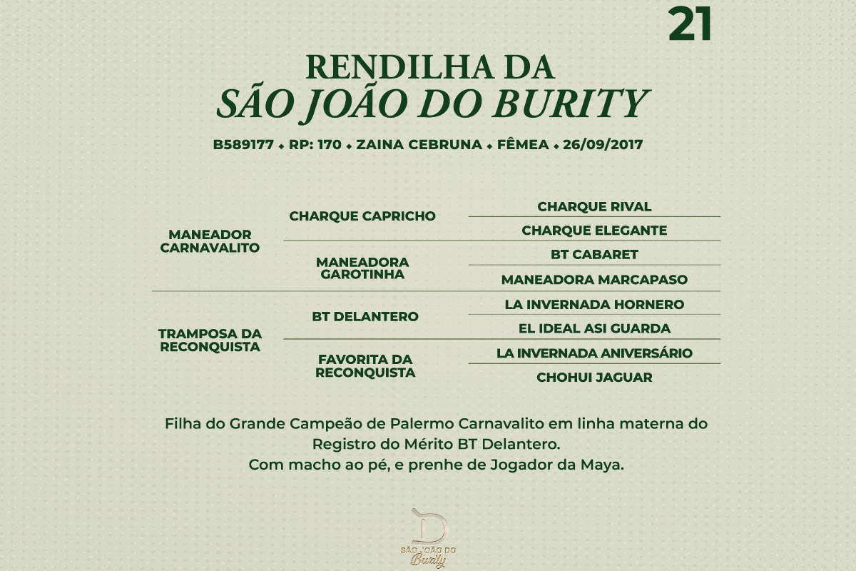 Geração RENDILHA DA SÃO JOÃO DO BURITY