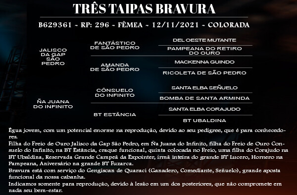 Geração TRES TAIPAS BRAVURA