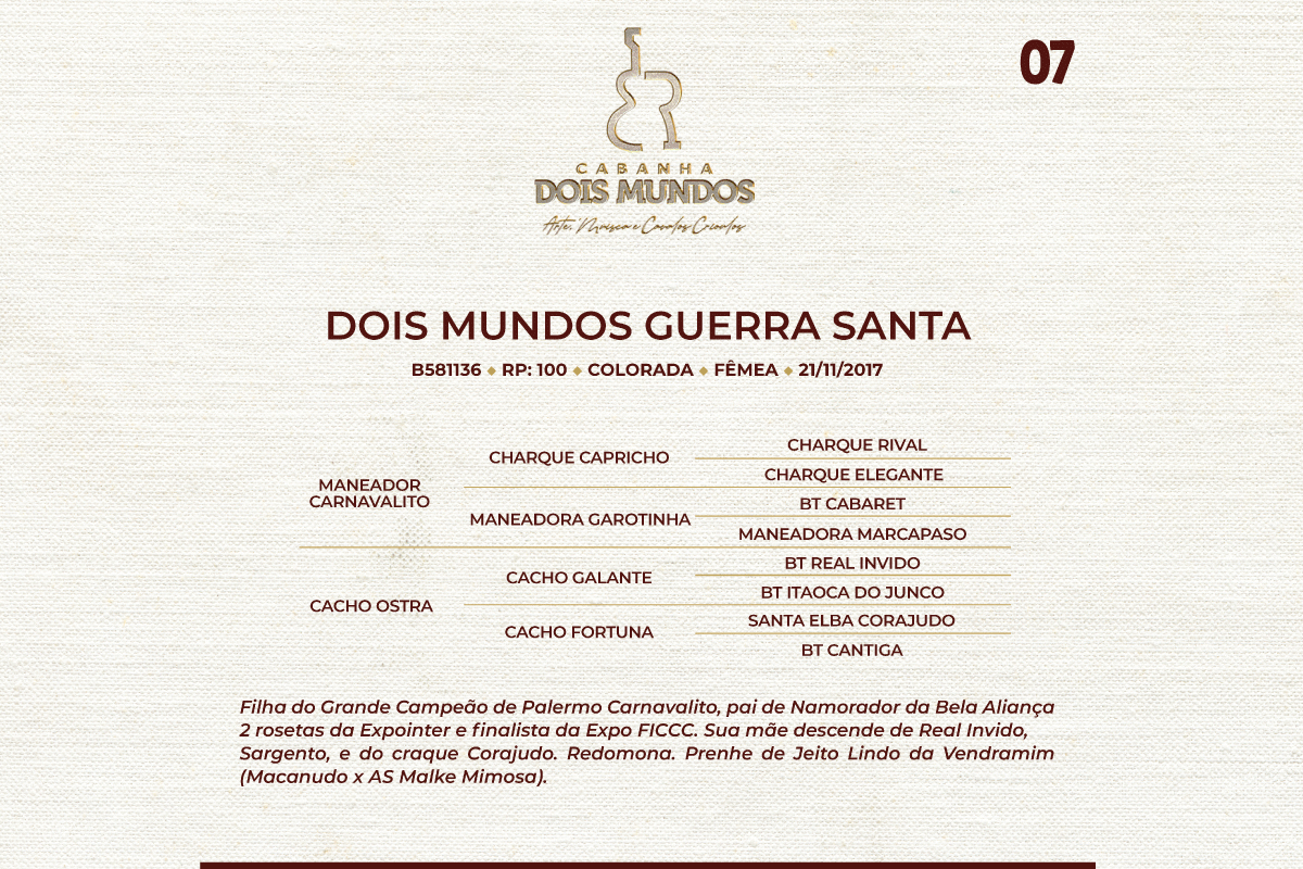 Geração DOIS MUNDOS GUERRA SANTA