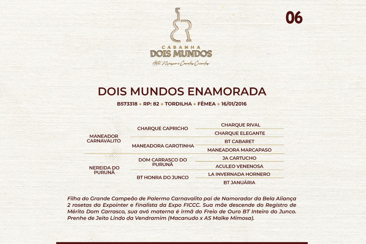 Geração DOIS MUNDOS ENAMORADA