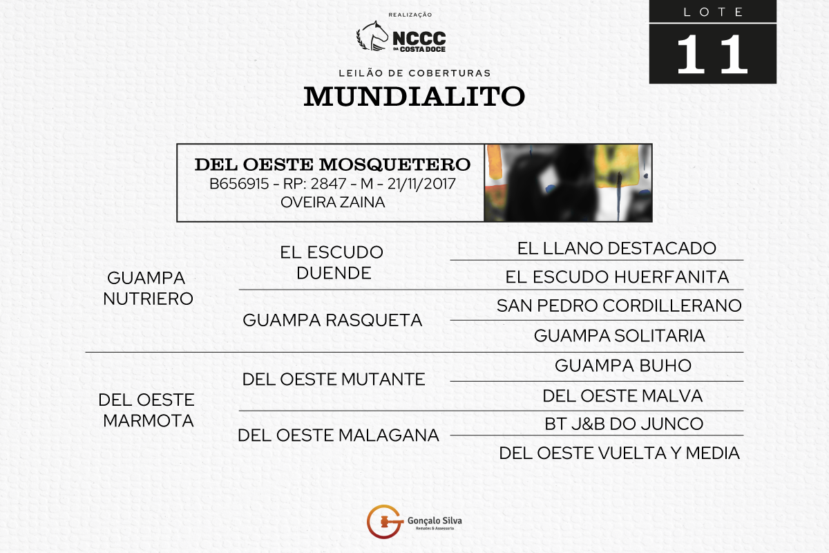 Geração DEL OESTE MOSQUETERO
