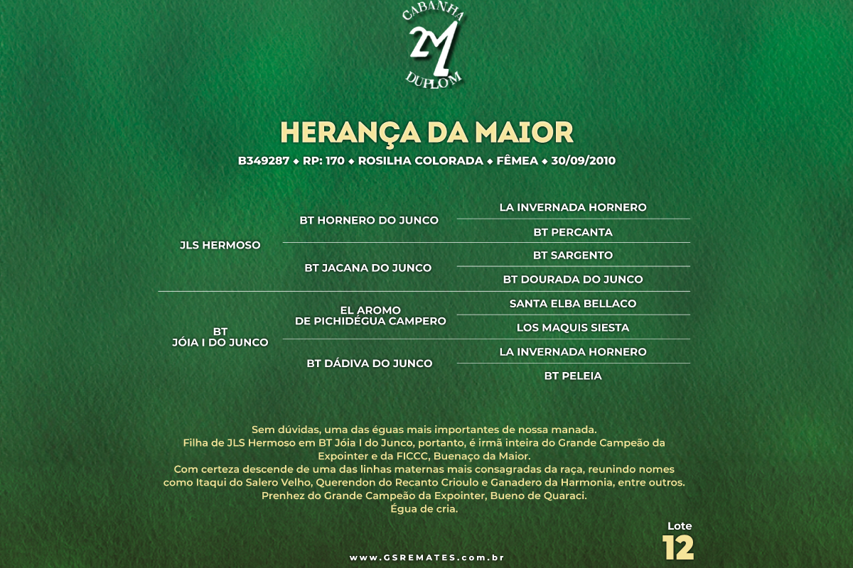 Geração HERANÇA DA MAIOR