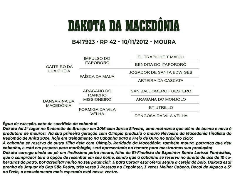 Geração DAKOTA DA MACEDÔNIA 