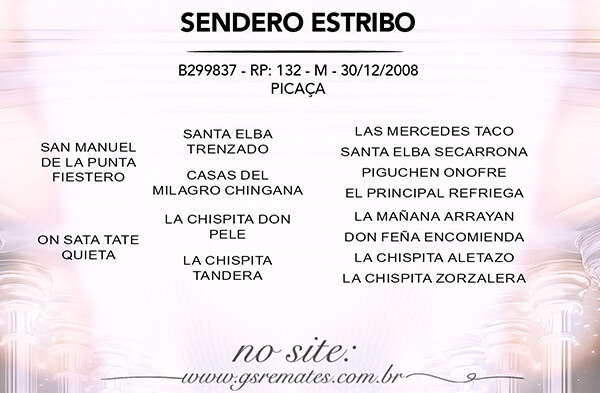 Geração SENDERO ESTRIBO