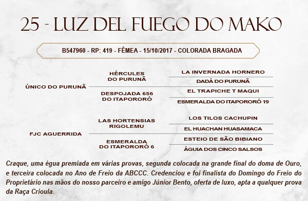 Geração LUZ DEL FUEGO DO MAKO