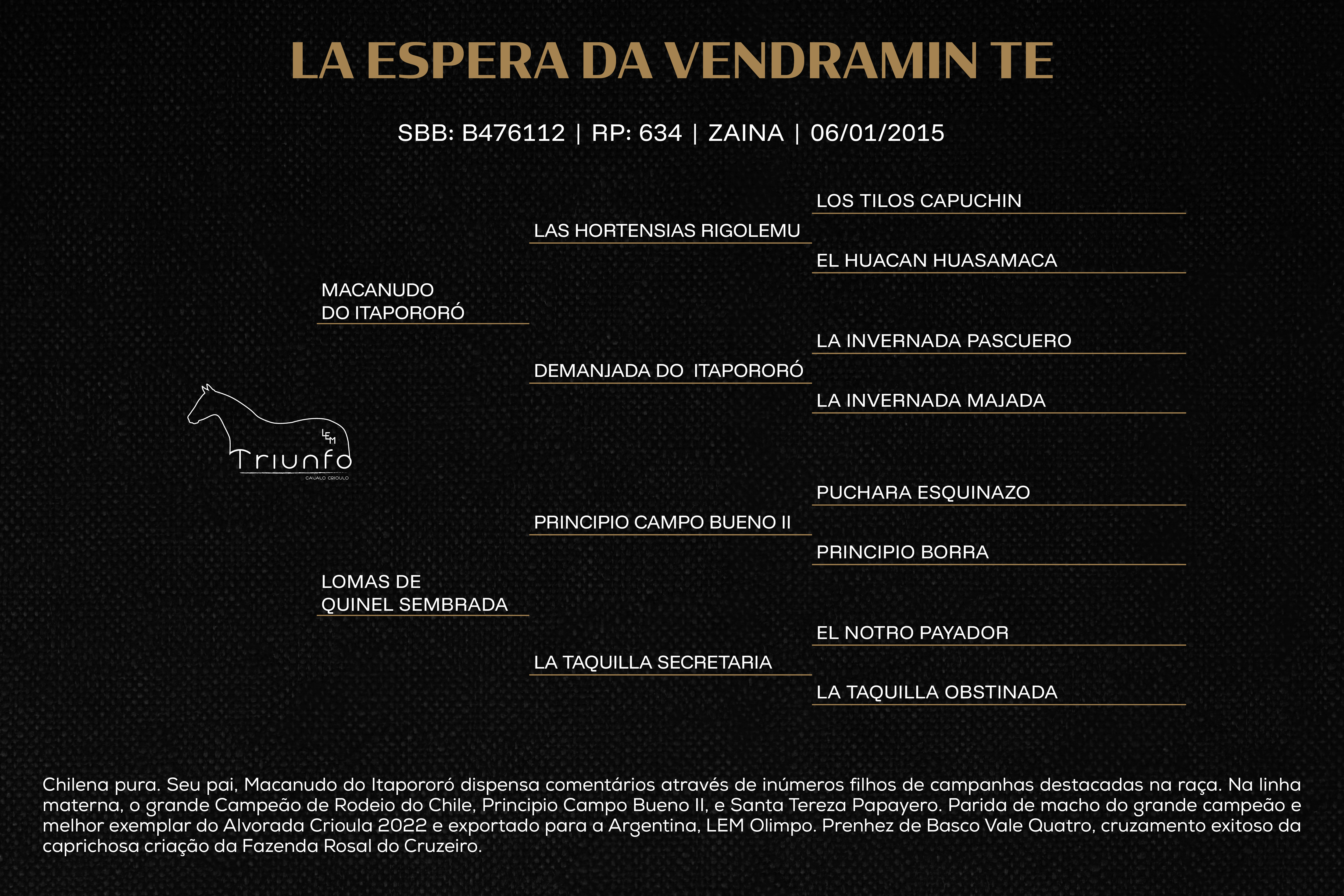 Geração LA ESPERA DA VENDRAMIN-TE (Venda vertical)