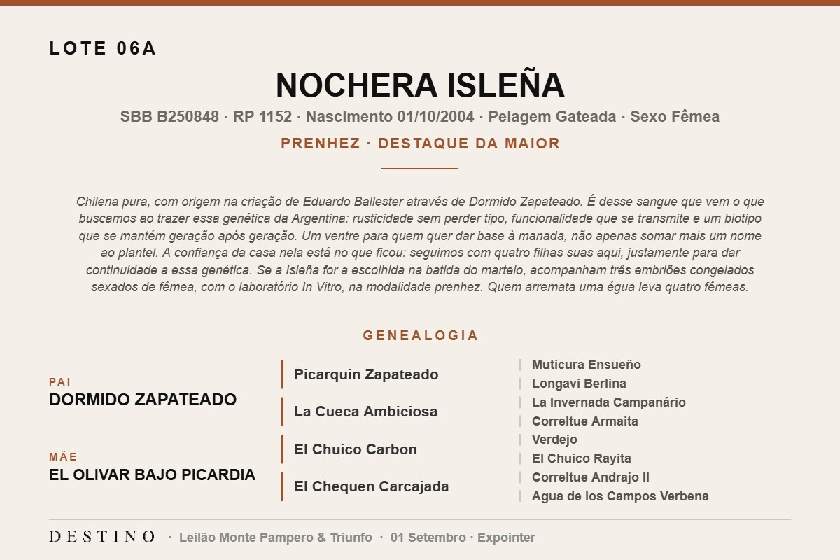 Geração NOCHERA ISLEÑA - (Venda vertical)