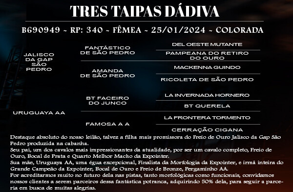 Geração 50% TRES TAIPAS DÁDIVA