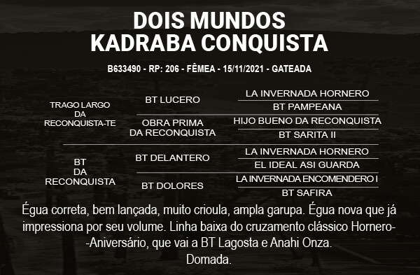 Geração DOIS MUNDOS KADRABA CONQUISTA
