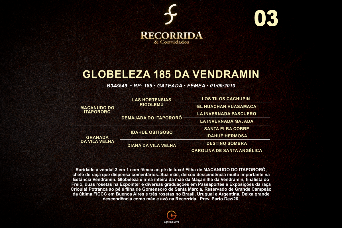 Geração GLOBELEZA 185 DA VENDRAMIN