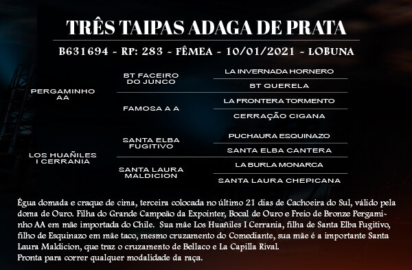 Geração TRES TAIPAS AGADA DE PRATA