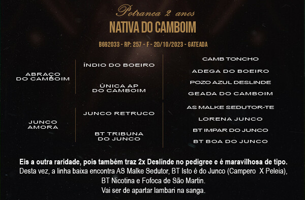 Geração NATIVA DO CAMBOIM