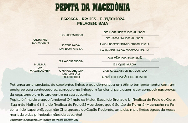 Geração PEPITA DA MACEDÔNIA