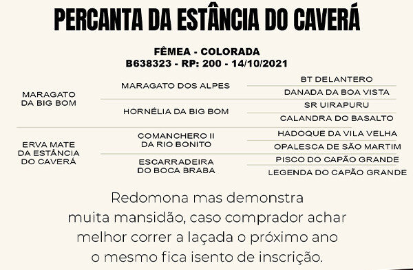 Geração PERCANTA DA ESTANCIA CAVERA