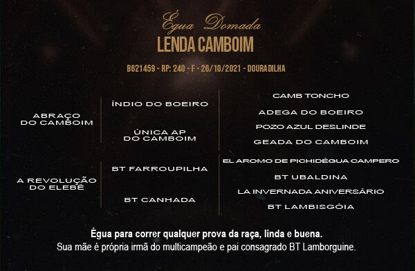 Geração LENDA  CAMBOIM