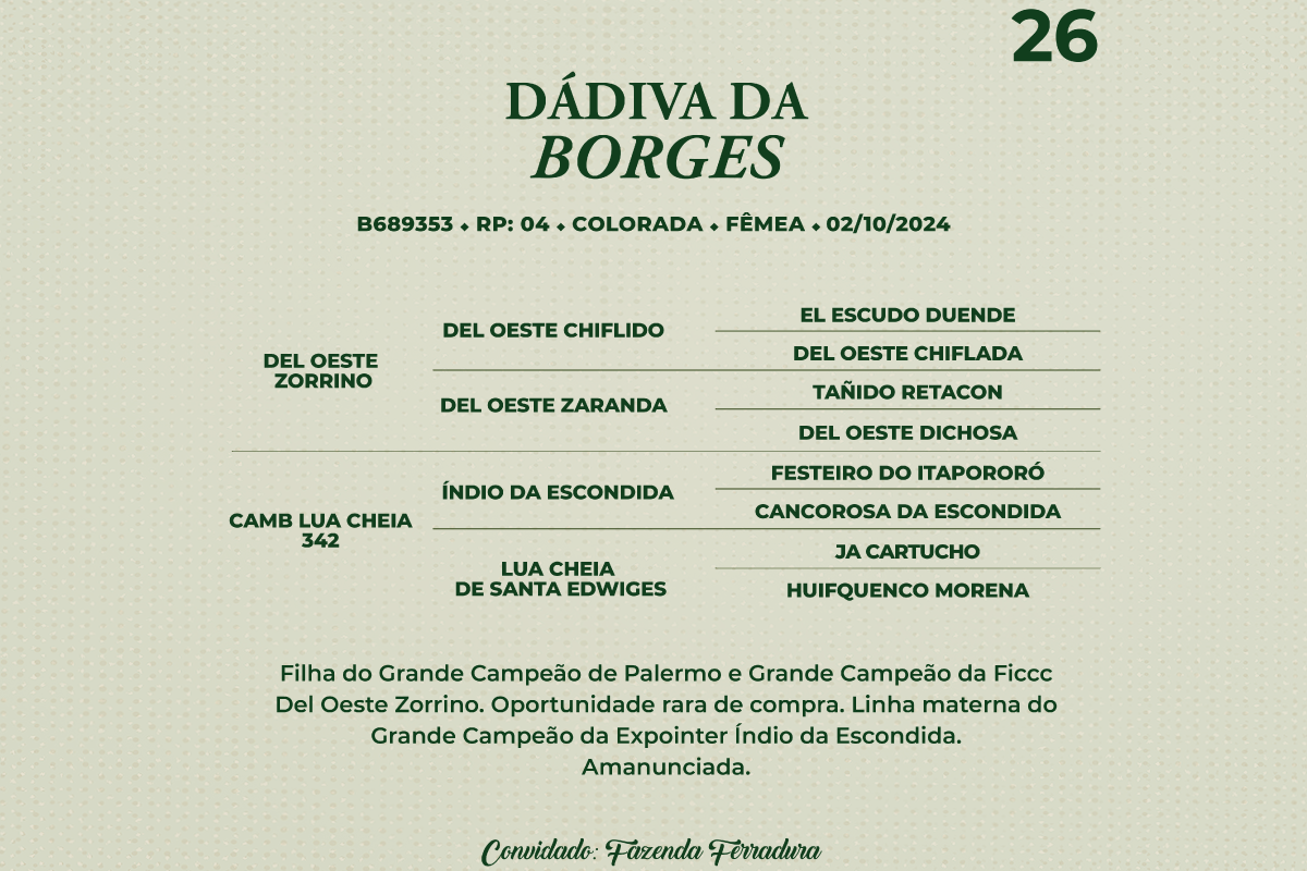 Geração DÁDIVA DA BORGES