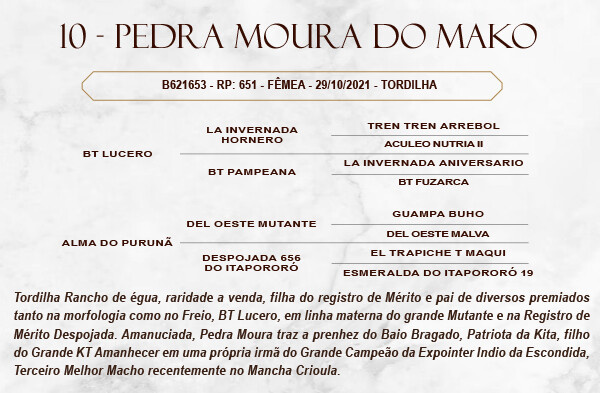 Geração PEDRA MOURA DO MAKO