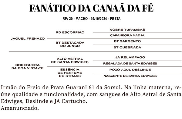 Geração FANÁTICO DA CANAÃ DA FÉ 