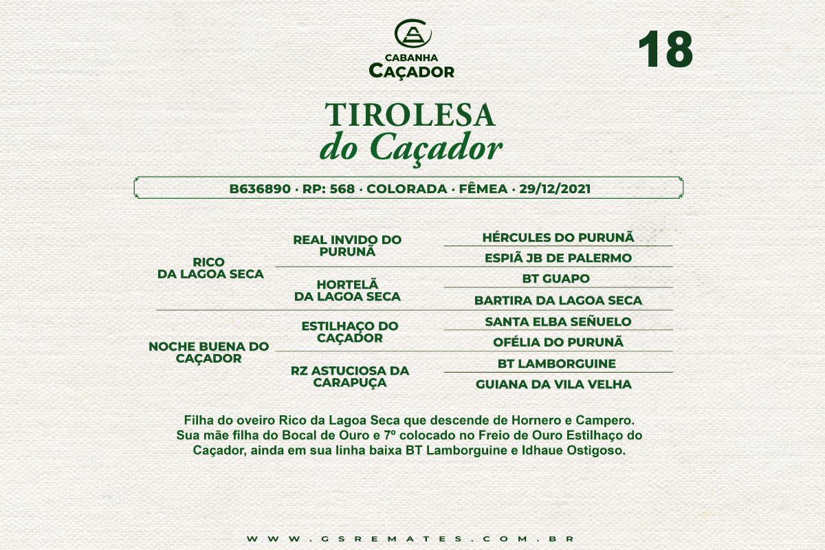 Geração TIROLESA DO CAÇADOR 