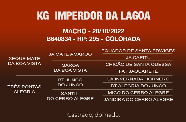 Geração KG IMPERADOR DA LAGOA