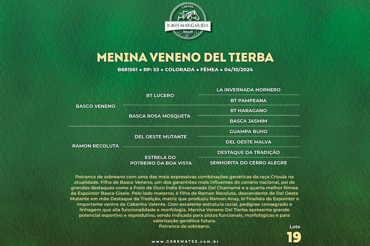 Geração MENINA VENENO DEL TIERBA