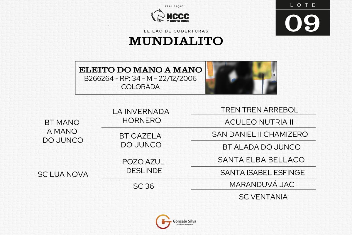 Geração ELEITO DO MANO A MANO
